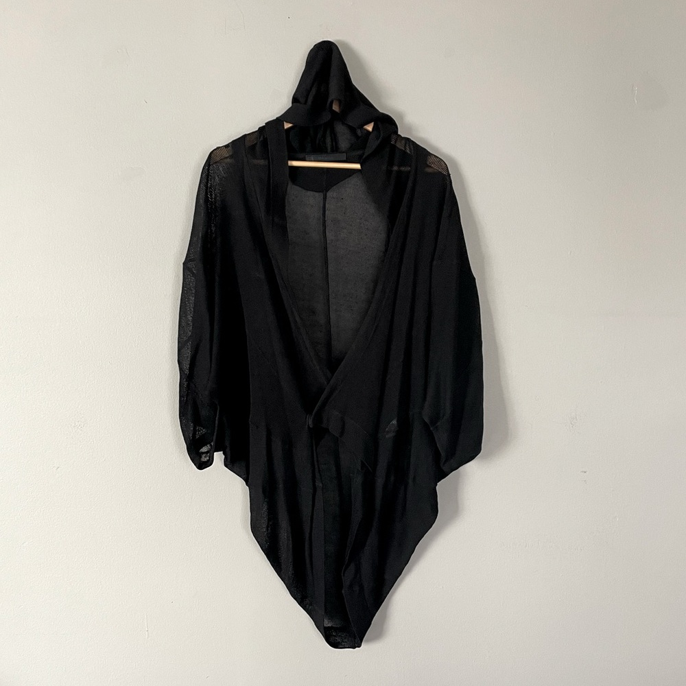 Ma_Julius Hooded Lightweight Cardigan - O/S